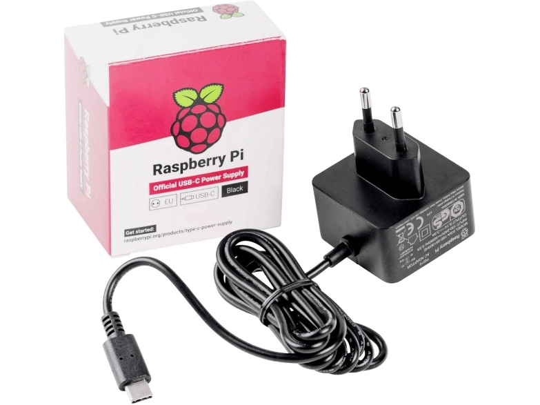 Raspberry Pi - Strømforsyningsadapter - AC 115/230 V - sort - for Raspberry Pi 4 Model B