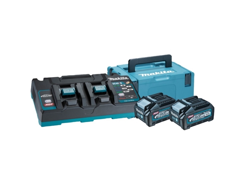 Makita Akumuliatorių Ir Kroviklio Komplektas Xgt , 40Vmax 191U00-8 Xgt • 40Vmax • 2Vnt 4.0Ah • Dc40rb