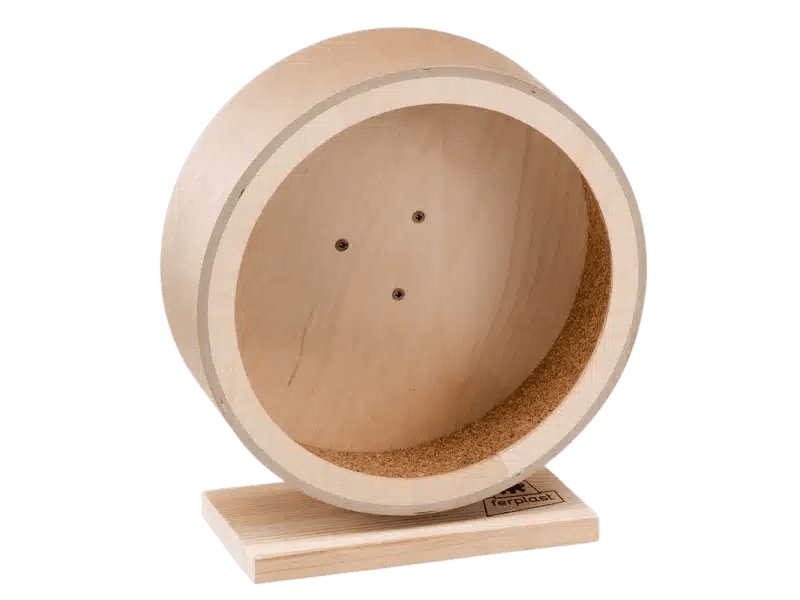 Ferplast lille hamsterhjul i træ