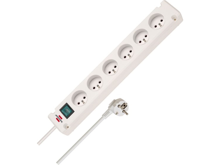 Brennenstuhl 1150651326, 3 M, Drinnen, Weiß, 6 Ac-Ausgänge, 230 V, 3500 W