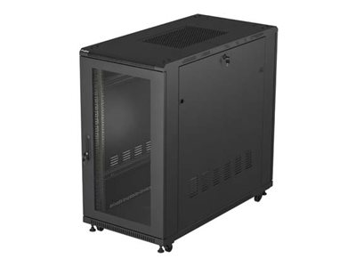 19" 22U 600X1200 Schwarz Perforierte Tür Lanberg Einbaurack (Flat Pack)