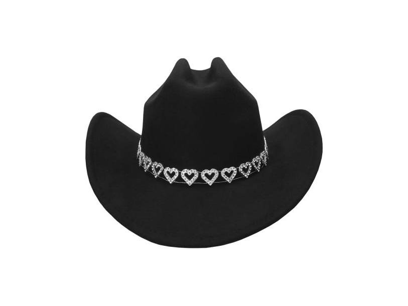 Cowboyhut Mit Silbernen Herzen