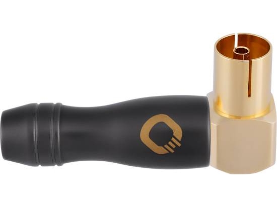 Oehlbach D1C62008 Koaxvinkelkoppling guldpläterad Anslutningar: Koaxuttag IEC 1 st | EL Artiklar - Antenn - Antennkablar | GameStuff