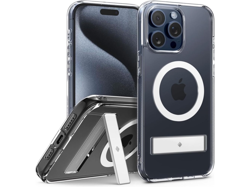 Caseology Capella Mag (Kickstand), Cover, Apple, Iphone 15 Pro, 15,5 Cm (6.1"), Transparent, Hvid
