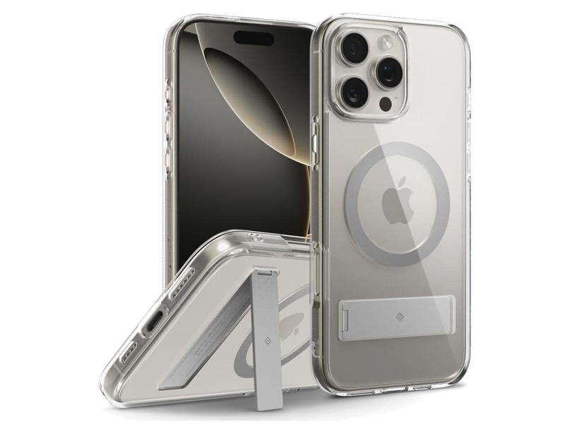 Caseology Capella Mag (Kickstand), Cover, Apple, Iphone 16 Pro, 16 Cm (6.3"), Grå, Transparent