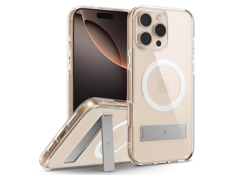 Caseology Capella Mag (Kickstand), Cover, Apple, Iphone 16 Pro Max, 17,5 Cm (6.9"), Transparent, Hvid
