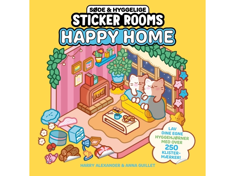 Søde og hyggelige Sticker Rooms - Happy Home | Harry Alexander & Anna Guillet