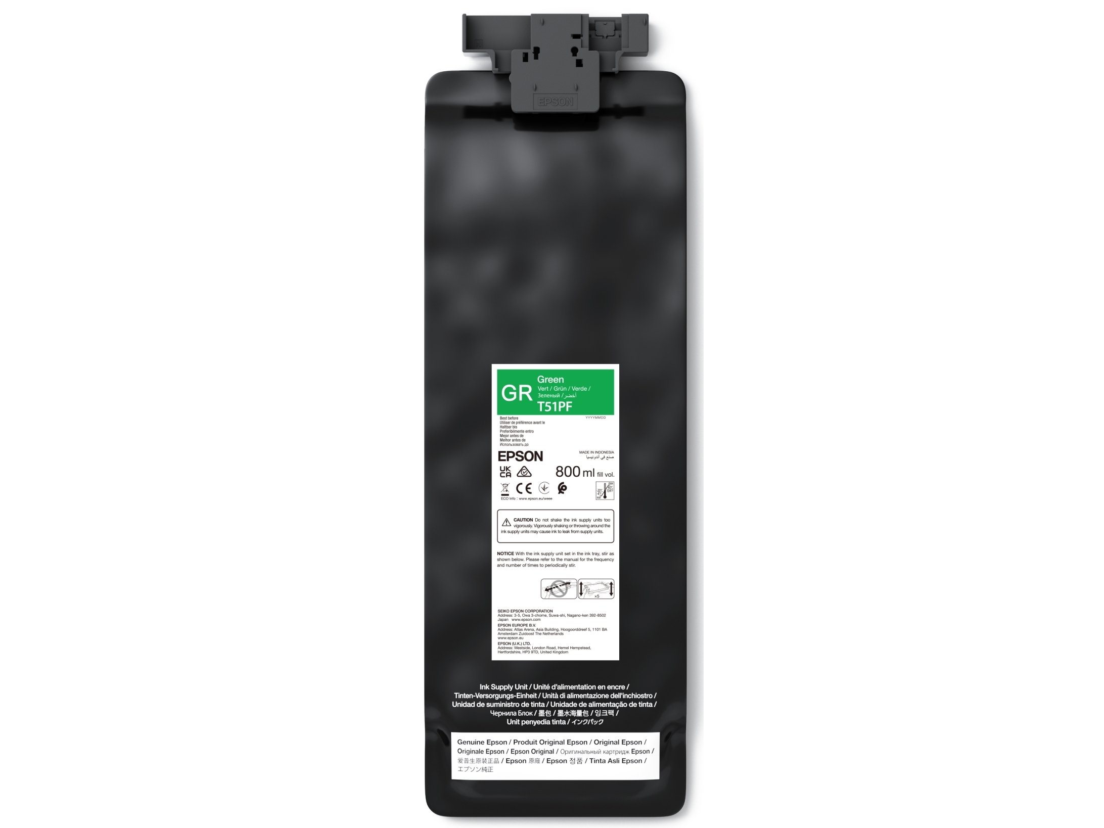 Epson Ultrachrome Gs3, Grün, 800 Ml, 1 Stück(E), Einzelpackung
