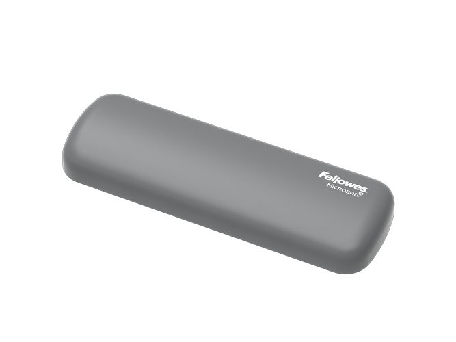 Fellowes Wrist Rest Breyta Palm Rest With Antibacterial Protection Ergonomic Wrist Support Grey, Silicone, Grey, En Iso 9241-5, 60 Mm, 180 Mm, 17.5 M