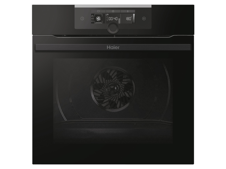 Haier I-Turn Series 2 HWO60SM2F3BH - Ovn - til indbygning - niche - bredde: 56 cm - dybde: 56.1 cm - højde: 59 cm - med selv-rengøring - Klasse A+ -