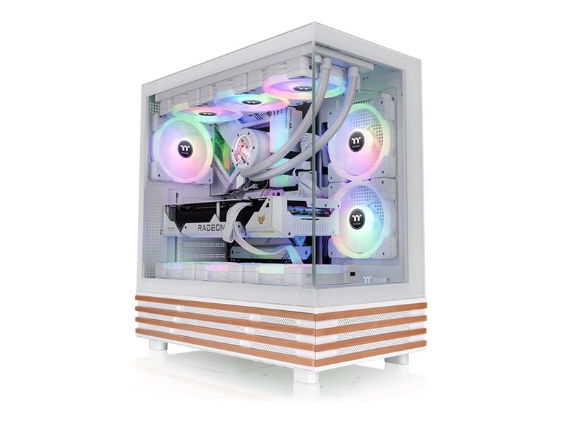 Thermaltake View 270 Plus Ws Argb Snow Mid Tower Chassis, Midi Tower, Pc, White, Atx, Eatx, Micro Atx, Mini-Itx, Spcc, Tempered Glass, Gaming