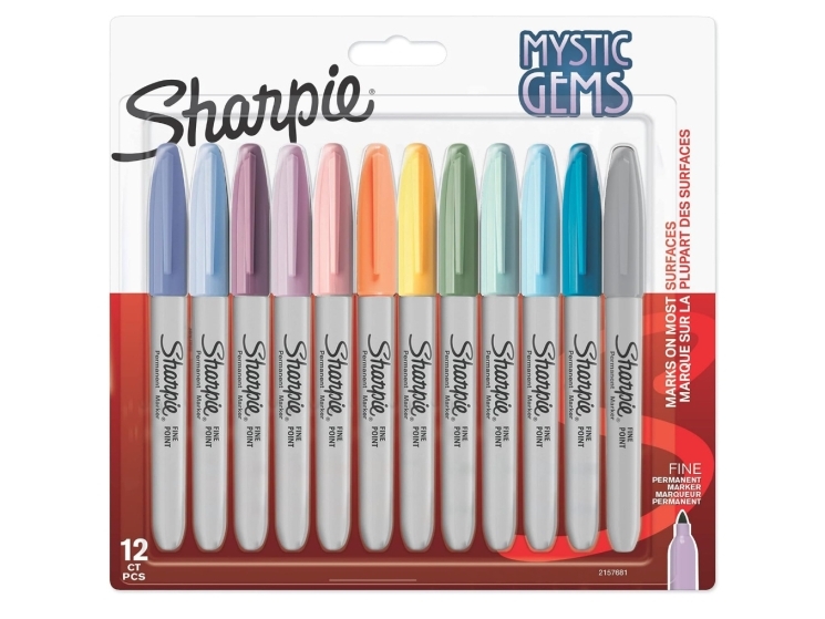Sharpie 2157681, Gemischte Farben, Feine Spitze, 1 Mm, Keramik, Stoff, Leder, Papier, Kunststoff, Holz, Sichtverpackung, 12 Stück(E)