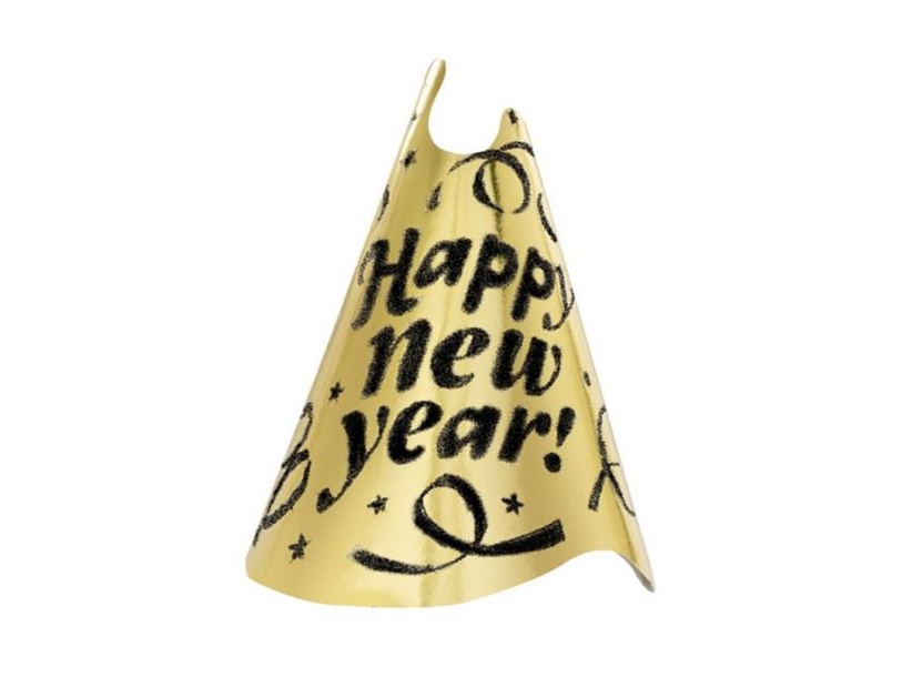 Goldene Neujahrsmütze