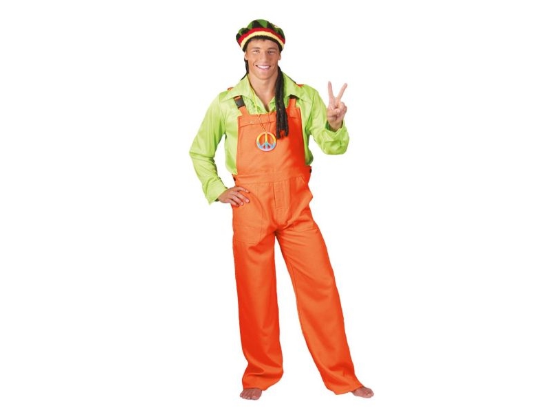Neonorange Latzhose Kostüm