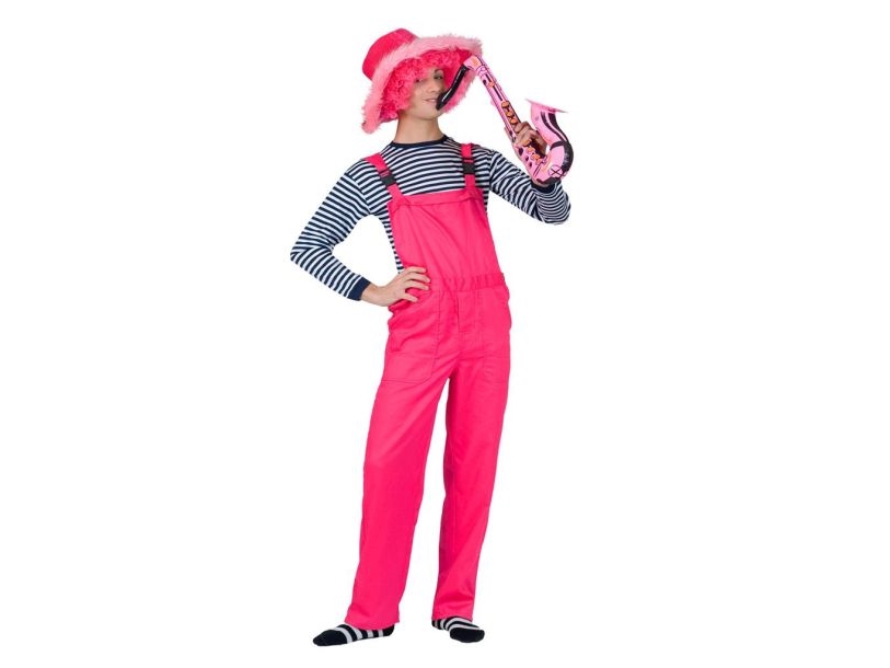 Neonrosa Latzhose Kostüm