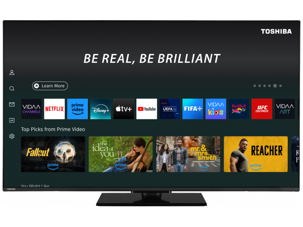 Toshiba 55Qv3f63dg, 139.7 Cm (55"), 3840 X 2160 Pixels, Dled, Smart Tv, Wi-Fi, Black