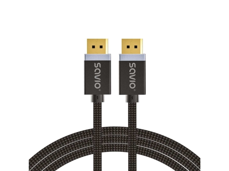 Savio Displayport Cable 2 M Black Cl-166, 2 M, Displayport, Displayport, Stecker, Stecker, 7680 X 4320 Pixel