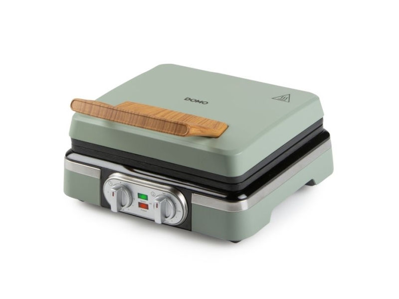 Domo DO9279W, 4 våffla/våfflor, Rektangulär, Salvia, 0,72 m, 1520 W, 248 mm | Köksapparater - Bröd & Rostat bröd - Våffeljärn | GameStuff