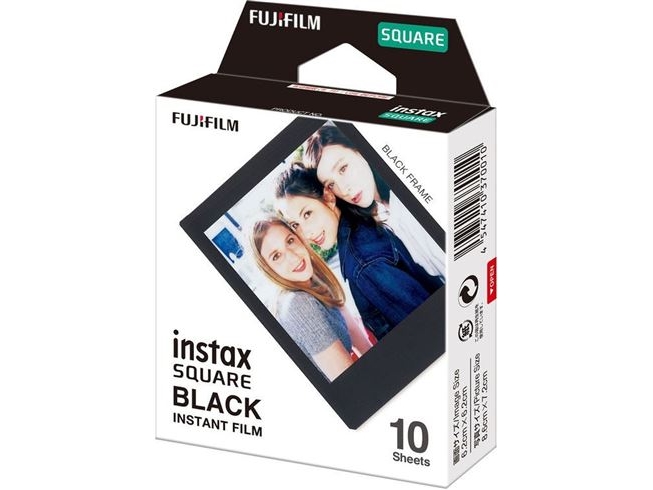 INSTAX Square Film. 10 billeder. Sort ramme