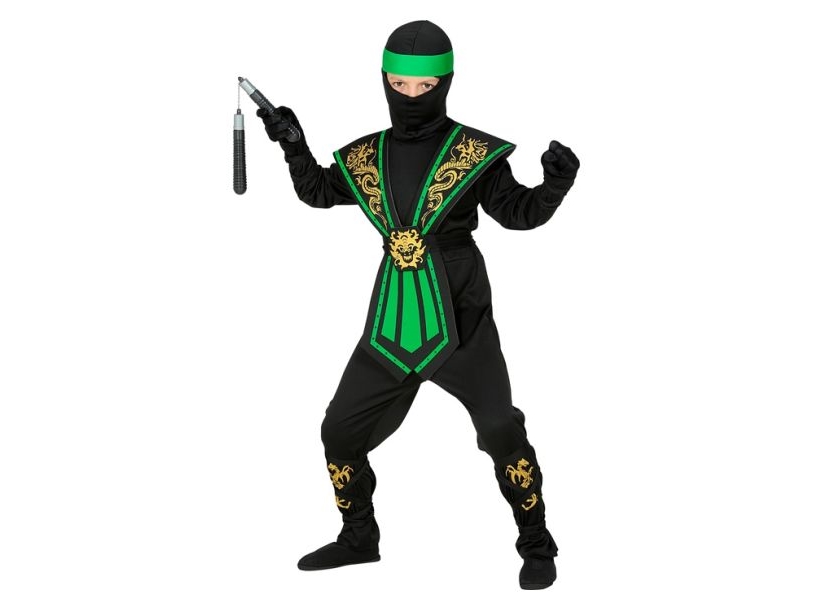 Grøn Kombat Ninja Kostume