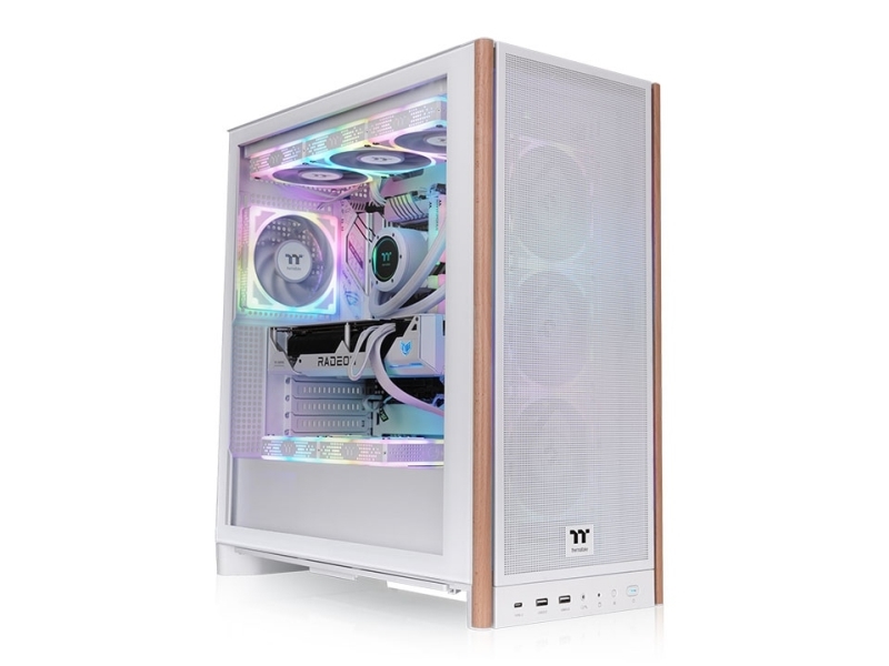 Thermaltake S370 Ws Snow Mid Tower Chassis, Midi Tower, Pc, White, Atx, Eatx, Micro Atx, Mini-Itx, Spcc, Tempered Glass, Gaming
