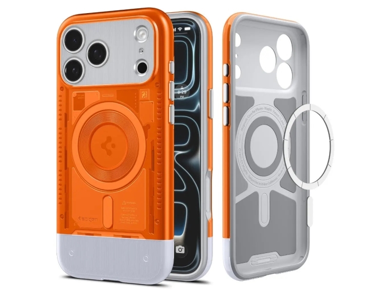 Spigen Classic C1 (Magfit), Cover, Apple, Iphone 17 Pro, 16 Cm (6.3"), Orange