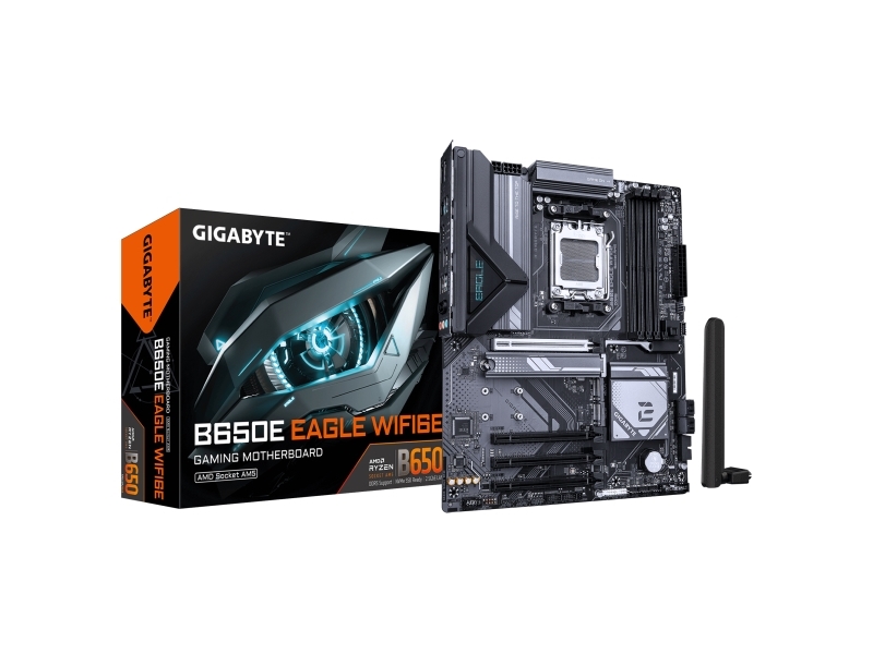 Gigabyte B650e Eagle Wifi6e Motherboard - Amd Ryzen 9000 Series Cpus, 8+2+2 Phases Vrm, Up To 8200Mhz Ddr5 (Oc), 1Xpcie 5.0 + 2Xpcie 4.0 M.2, 2.5Gbe
