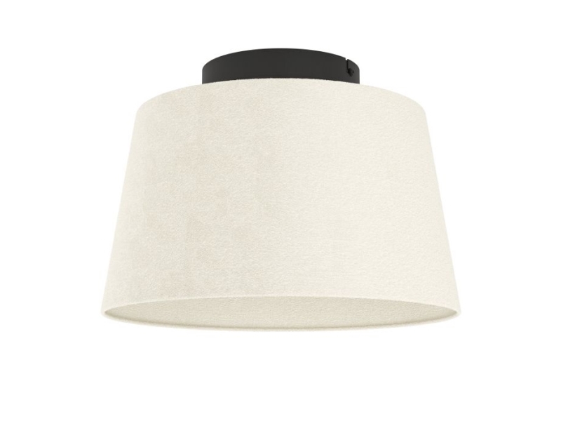 Eglo Febres Loftlampe I Sort Med Hvid Tekstilskærm