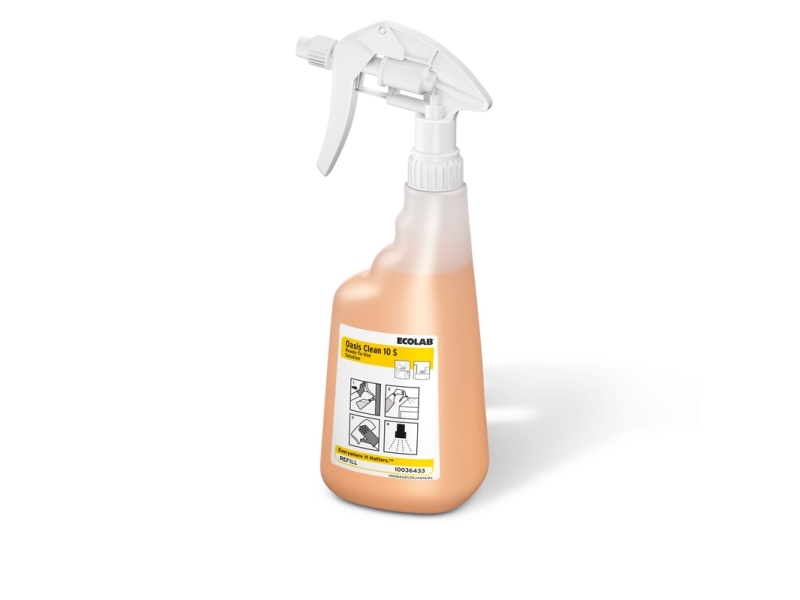 Sprayflaske, Ecolab Refill Oasis Clean 10S Btl 650 Ml, Transparent
