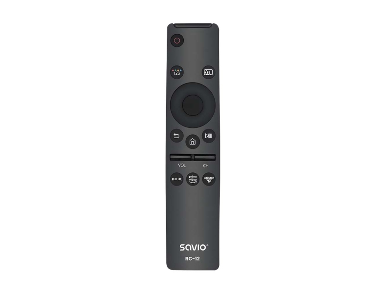 Savio RC-12 remote control IR Wireless TV Press buttons, TV, IR trådløs, Tryk på knapper, Sort