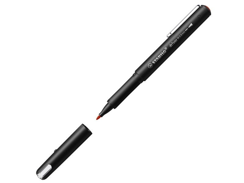 Stabilo Dr!Ver, Rot, Schwarz, 0,8 Mm, Medium, Tinte Auf Wasserbasis, Metall