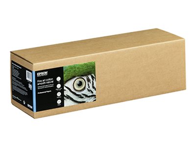 Epson Fine Art II - Bomull - slät matt - 490 mikron - benvit - Rulle (43,2 cm x 15 m) - 300 g/m² - 1 rulle (rullar) box - lumppapper | Papper & Emballage - Specialpapper - Pappersrullar - Storformatpapper | GameStuff