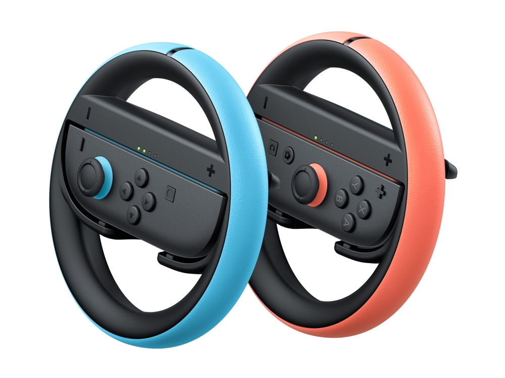 Nintendo Joy-Con 2 Wheel (Set Of 2), Nintendo Switch 2, Wheel Mod, Black, Blue, Red, Plastic, Nintendo, Joy-Con 2