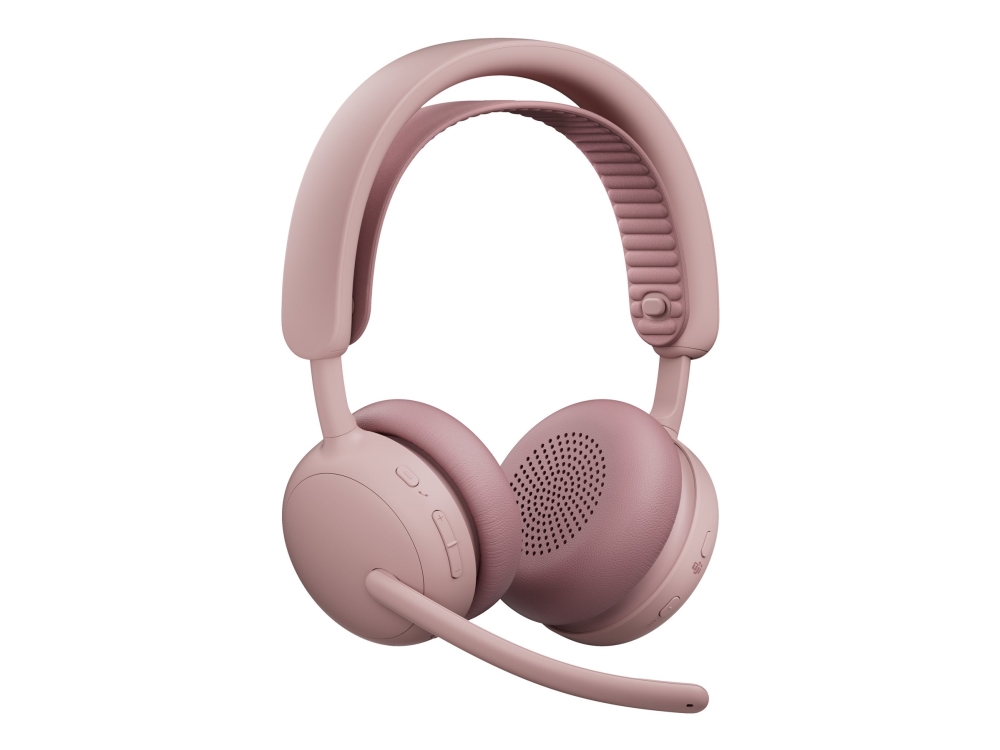 Logitech Zone Wireless 2 - Headset - På Øret - Bluetooth - Trådløs - Aktiv Støjfjerning - Usb-C Via Bluetooth Adapter - Rose - Certified For Microsof