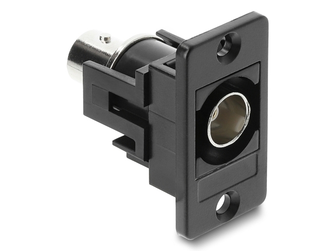 Delock Panel Mount Bnc Female Bnc Female Black, Bnc