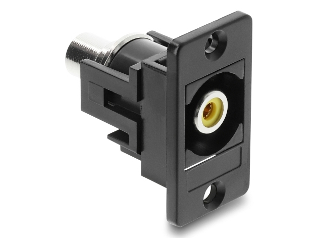 Delock Panel Mount Rca Female Rca Female Yellow / Black, Rca
