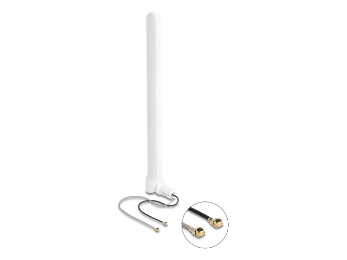 Delock Wifi 6 Twin Antenna 2 X I-Pex Inc., Mhf I Plug 2, Omniretningsbestemt Antenne
