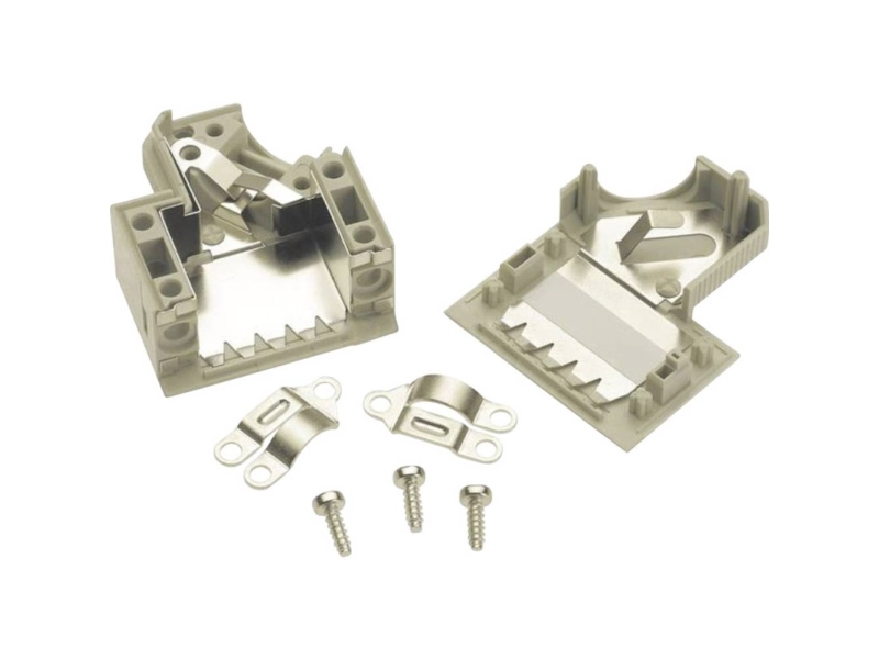Harting 09 67 009 0573 09670090573 Poltal: 9 Plastic, Metalliseret 45 ° Grå 1 Stk