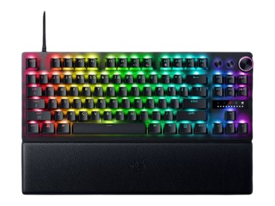 Razer Huntsman V3 Pro 8KHz - Tastatur - backlit - USB - QWERTY - USA - tastkontakt: Razer Analog Optical Switches (Gen-2) - sort