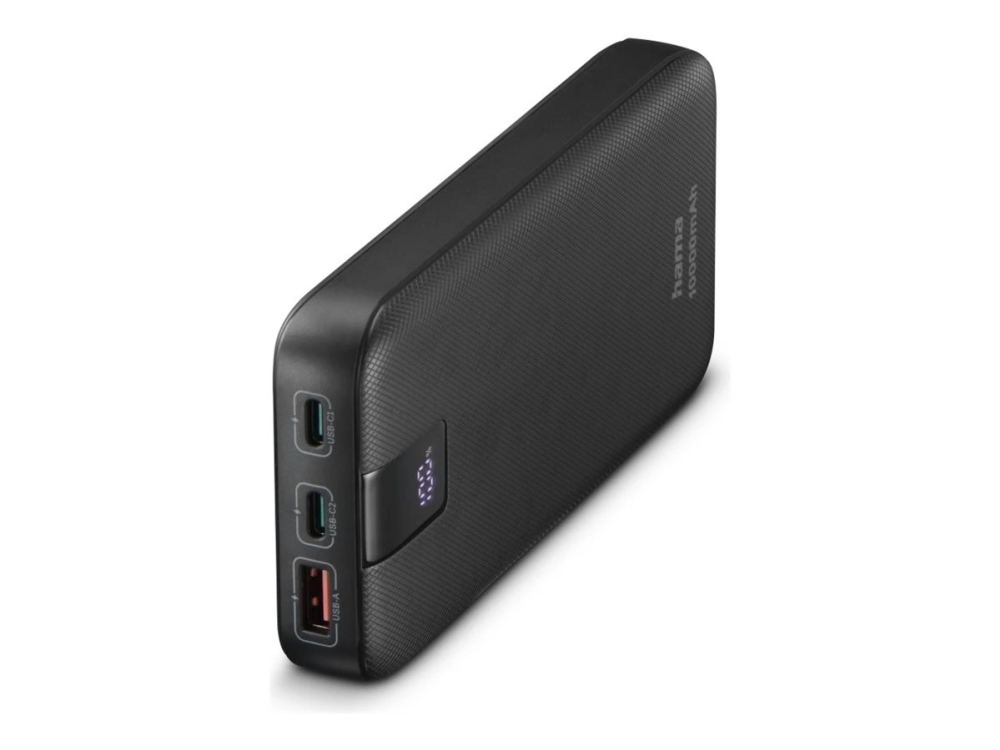 Hama 00201718, 10000 Mah, Lithium Polymer (Lipo), Quick Charge 3.0, Anthrazit