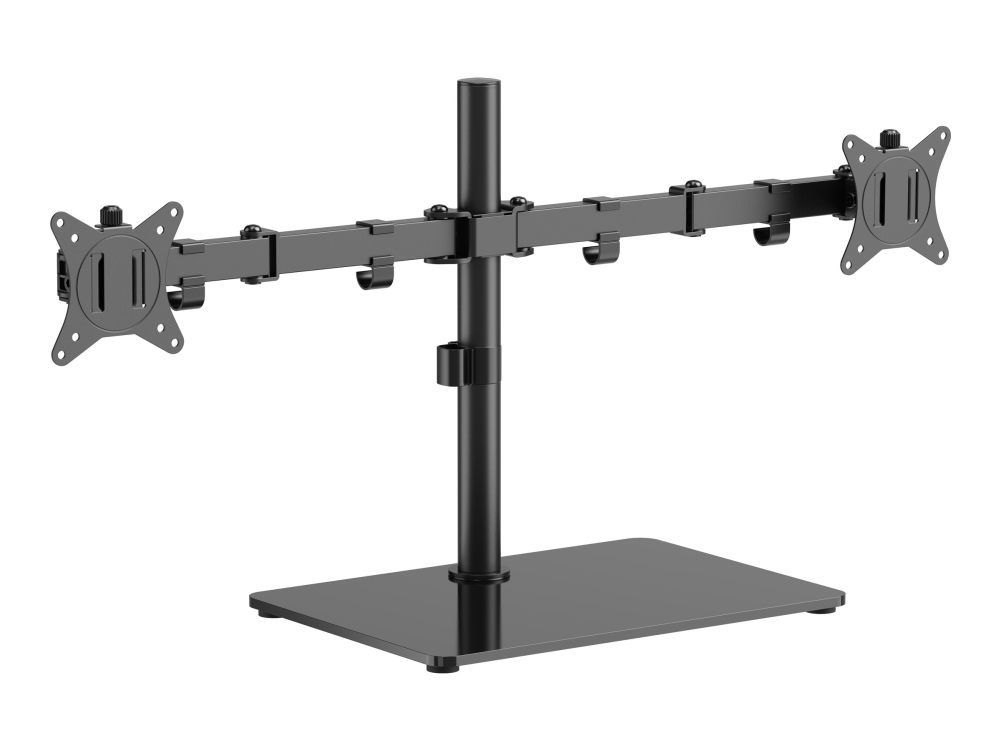 Gembird Ms-D2st-01 Dual-Monitor-Tischständer (Drehen, Neigen, Schwenken), 17"-32", Bis Zu 9 Kg, Schwarz (Ms-D2st-01)