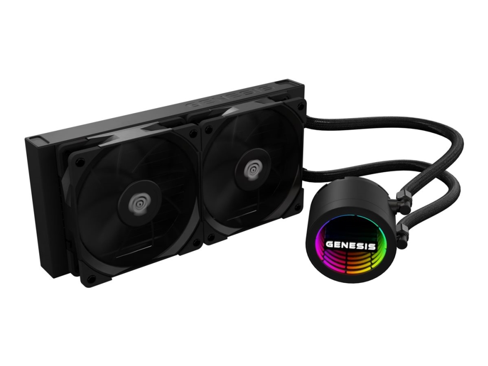 Genesis Hydria 240 - Processors Flydende Kølesystem - Radiatorstørrelse: 240 Mm - (For: Lga1150, Lga1151, Lga1155, Lga1156, Lga1200, Lga1700, Lga1851