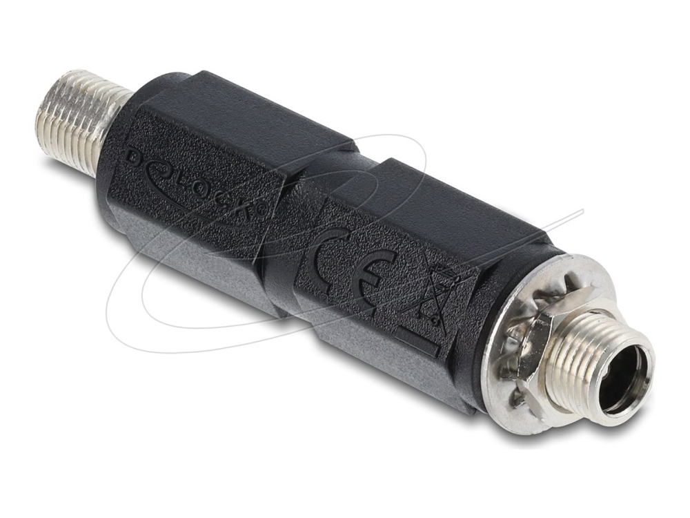 Delock Hulstikadapter Dc 5,5 X 2,5 Mm Sokkel Til Sokkel Med Lige Gevind