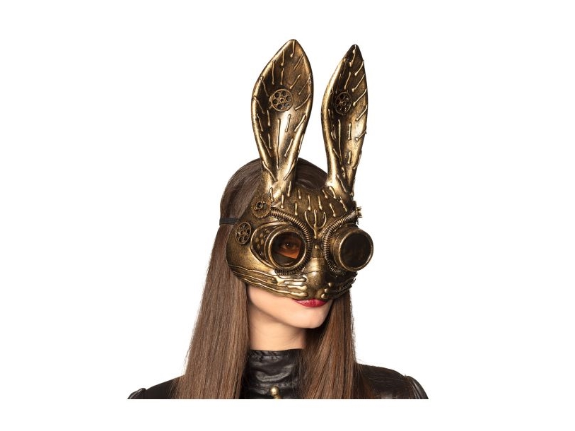 Steampunk Kaninchen Halbmaske