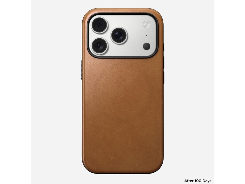 Nomad Modern Leather Case - Ledertasche Für Iphone 17 Pro Kompatibel Mit Magsafe (Englisch Tan-C)