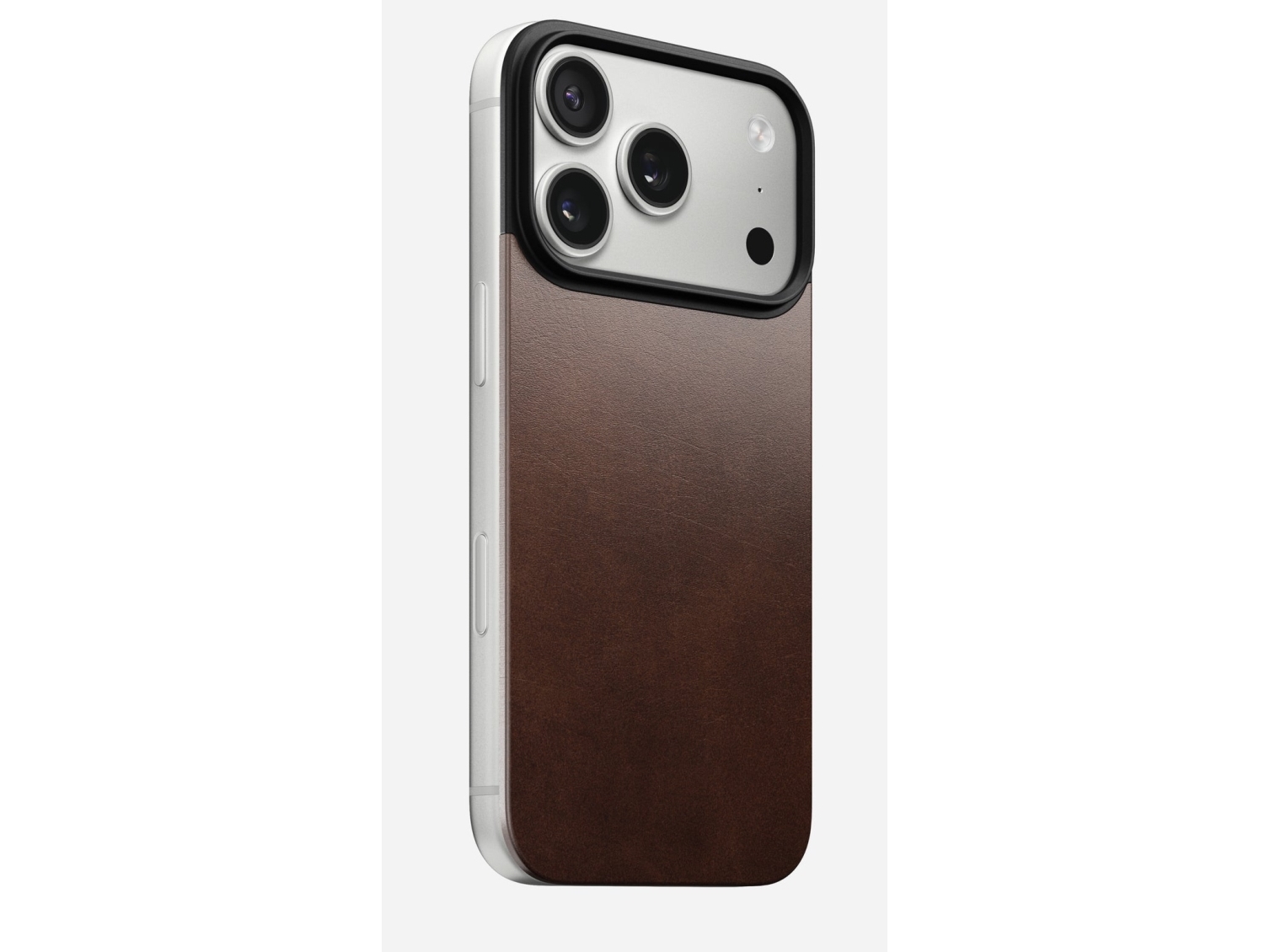 Nomad Magnetische Lederrückseite - Magnetisches Overlay Für Iphone 17 Pro Kompatibel Mit Magsafe, Horween Leder (Rustikales Braun)