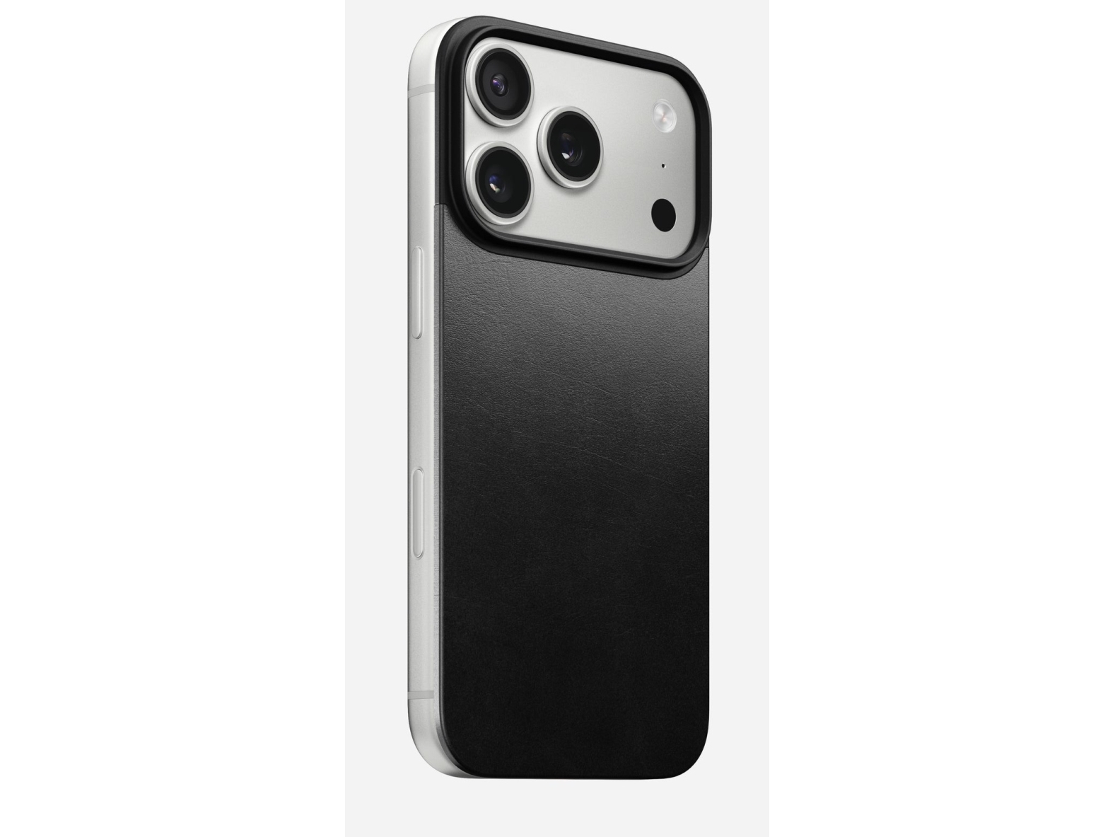 Nomad Magnetische Lederrückseite - Magnetisches Overlay Für Iphone 17 Pro Kompatibel Mit Magsafe, Horween Leder (Schwarz)