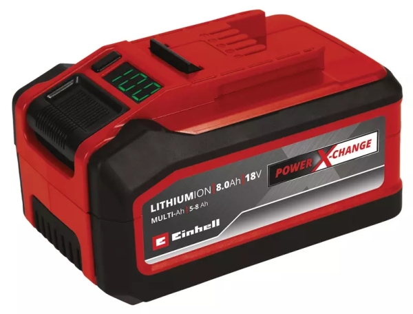 Einhell 4511600, Battery, Lithium-Ion (Li-Ion), 8 Ah, 18 V, Einhell, Power X-Change