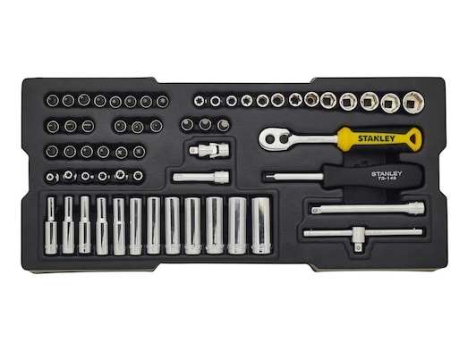 Stanley STMT1-74175, Topnøglesæt, 1/4, Metrisk/imperial, 25 hoved(er), 8,9,10,11,12,13,14,15,16,17,18,19,21,22 mm, Krom-vanadium-stål
