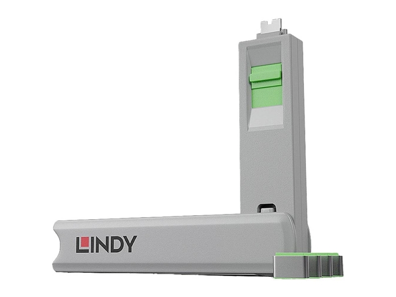 USB PORT TYPE-C BLOCKER 4PACK GREEN 40426 LINDY